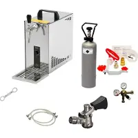 Ich-zapfe Complete Set - Biertap PYGMY 25, 1-kraans, 35 liter/uur - met Reinigingsset, Fustkoppeling KeyKeg - Droogkoeler - Thuistap - Bierkoeler