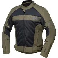 IXS Evo-Air motorjas, textiel, olijgroen/zwart, maat S