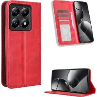 Mobigear Telefoonhoesje geschikt voor Xiaomi 14T Hoesje | Sensation Bookcase Portemonnee | Pasjeshouder voor 3 Pasjes | Telefoonhoesje voor Pinpas / OV Kaart / Rijbewijs - Rood