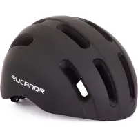 Rucanor City Flow fietshelm, geschikt voor elektrische fietsen, verstelbaar, zwart, maat 58-61 cm (L)