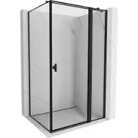 Mexen Mist T draaideur douchecabine rechts 95 x 75 , zwart frame, zwart - 8A4T-095-075-70-70-P