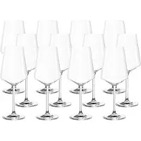 Leonardo Witte Wijnglazen Puccini - 560 ml - Set van 6 Glazen - Gemaakt van Gehard Glas - Modern en Elegant Design - Vaatwasserbestendig - Ideaal voor Witte Wijn en Rosé