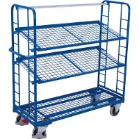 Cordes SW-640.225 Etagewagen Staal Poedercoating Laadvermogen (max.): 400 kg Gentiaan-blauw (RAL 5010)