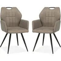 MX Sofa Eetkamerstoel Puck - Clay (set van 2 stoelen)
