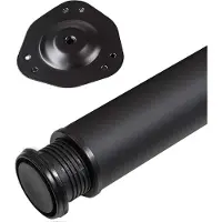 Sotech 1 stuk Tafelpoot Hoogte 710 mm Ø 80 mm staal met zwart oppervlak belastbaar tot 75 kg Bureaupoot met 32 mm hoogteverstelling