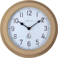 Nextime Poppy – Buitenwandklok – 22 cm – Metaal – Bruin – Weerbestendig