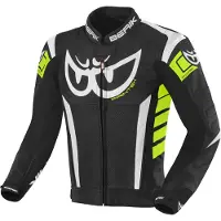 Berik Zakura motorjas, zwart/wit/geel, maat 52