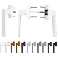 Kj-vertrieb Aluminium Raamklink Quadrat F9 Mat Zilver