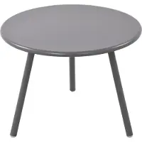 CLP Minot Salontafel - Rond - Bijzettafel - loungetafel - Rond - Tuintafel - voor buiten en binnen - weer- en UV-bestendig - donkergrijs