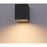 Calex Wandlamp Downlight - Met GU10 LED Spot, Dag/Nacht Sensor - Warm Wit Licht (2700K) - Water en Stofbestendig IP54 - Energiezuinige Buitenverlichting - Zwart