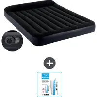 Intex Luchtbed - 2-Persoons - 152 x 203 x 25 cm - Blauw - Inclusief pomp en Reparatieset