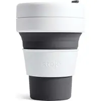 Stojo - Pocket Cup - Koffie / Theebeker - 355 ml - Herbruikbaar - Opvouwbaar - Slate