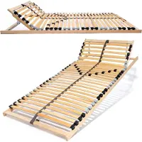 Coemo 7-zone lattenbodem 70 x 200cm Ergo lattenbodem - verstelbaar hoofdbord - beuken frame - 28 latten - bedframe geschikt voor ledikant - geschikt voor alle matrassen