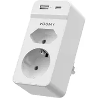 Voomy Split X2S - 1 USB-A 1 USB-C - Wit