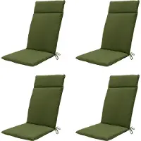 Madison tuinstoelkussen hoge rug moss green canvas eco+ ca. 120x50 cm set