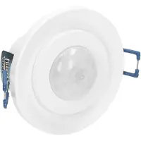 ORNO LED PIR bewegingsmelder - 360° detectie - Inbouw plafond - Rond - Wit - 800 Watt