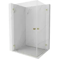 Mexen Lunar-B Duo draaideur douchecabine 100 x 90 , transparant, goud - 832-100L-090P-50-00