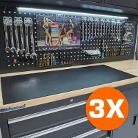 Datona PVC werkbankmat voor werkbank 100 cm - 3 stuks