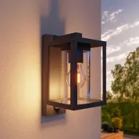 LEDVION - LED Wandlamp Incl. Sensor, Antraciet, 7.5W, 2100K, E27, IP44, Aluminium