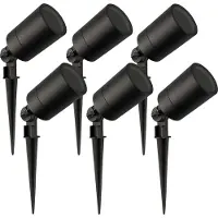 LEDVION - 6X LED Spotlight - GU10 - Zwart - 5W - IP65