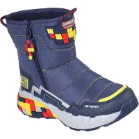 SKECHERS Mega Craft - Cuboforce 402198L-NVRD, voor een jongen, Marineblauw, Sneeuw laarzen,Laarzen, maat: 34