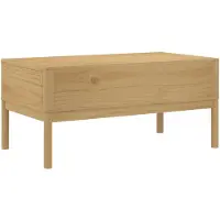 vidaXL Salontafel FLORO, wasbruin, 99x55,5x45 cm, massief grenenhout