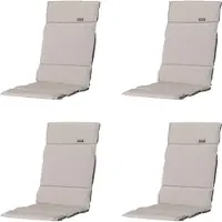 Madison tuinkussen fiber deluxe panama linnen ca. 125x50 cm set van 4