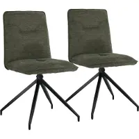 Happy Garden Set van 2 AREN groene stoffen stoelen