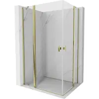 Mexen Mist Duo douchecabine scharnierend 95 x 85 , transparant, goud - 8A4-095-085-50-00