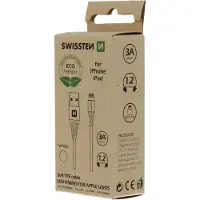 Swissten Lightning naar USB kabel - 1.2M - Geschikt voor iPhone 7/8/SE/X/XS/XR/11/12/13/14 - Wit - Duurzame verpakking