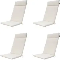 Madison tuinstoelkussen hoge rug napels sand ca. 120x50 cm set van 4