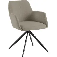 CLP Olema Eetkamerstoel - draaibaar - met armleuning - metalen frame - corduroy - ribstof - Ribstof/taupe