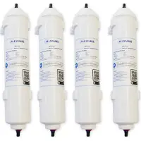 Allspares Waterfilter (4 St.) voor Koelkasten geschikt voor o.a. Samsung DA29-10105J / HAFEX/EXP / EF-9603 / WSF-100, LG 5231JA2010B / ADQ73693903 / ADQ736939 en WPRO USC100