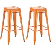 CLP Josh metalen barkruk (set van 2 stuks) - Oranje