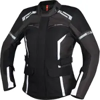 IXS Evans-ST 2.0 Waterdichte Dames Touring Zwart Grijs Wit Textiele Motorjas Maat XL
