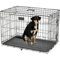 Brixy Hondenbench - Bench Voor Honden - Maat M - Opvouwbaar - 76 x 47 x 54 CM - 2 Deuren - Zwart