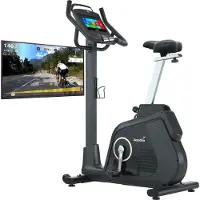 Skandika Ergometer Cykling P14 - Hometrainer met touchscreen, multimedia Android-computer, tot 150 kg, tot 205 cm, luidspreker, Bluetooth, app-connectie, Kinomap | fitnessfiets voor thuis