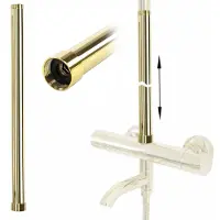 REA Verlenging Douchestang t.b.v. Regendouche - 50 cm - Glans Goud