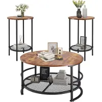 Vevor 3-delige ronde salontafelset (800 x 465 mm)