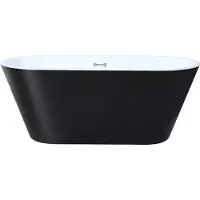 Vente-unique Vrijstaande design badkuip - 150 x 70 x 58 cm - Zwart - TWIGGY