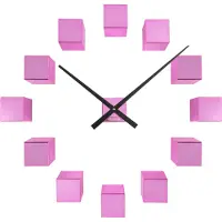 Karlsson wandklok diy cubic metallic metallic dark pink- Ø40cm