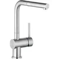 Kludi L STEEL SP-EH-mengkraan met uittrekbare uitloop, 1 stuk.
