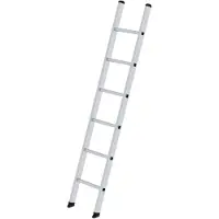MUNK Günzburger Steigtechnik enkele sport ladder, aluminium, draagvermogen 150 kg, sportafstand 280 mm, B 350 mm, 6 sporten