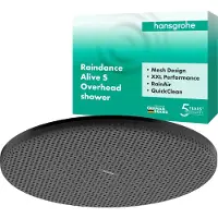 Hansgrohe Raindance Alive S hoofddouche 300 1jet Brushed Black Chrome (antraciet) 24520340