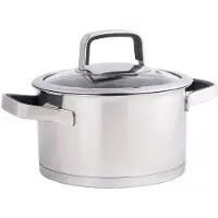 Topfann RVS Pan 18cm 2.6L met Glazen Deksel - Geschikt voor Inductie