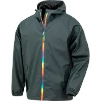 Result Prism PU Waterproof Jacket With Recycled Backing RT908 - Black Olive - XS