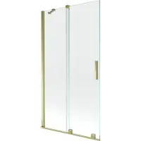 Mexen Velar badwand 2-delige schuifdeur 100 x 150 , transparant, goud - 896-100-000-01-50