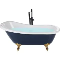 Beliani CAYMAN - Badkuip - Blauw - 76 x 170 - Acryl