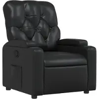 vidaXL Fauteuil verstelbaar kunstleer zwart