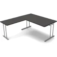 Kerkmann Büromöbelfabrik Hoekbureau Profi antraciet 160cm